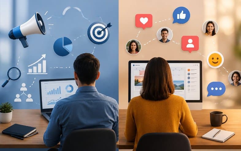 Social Media Marketing vs Social Media Management